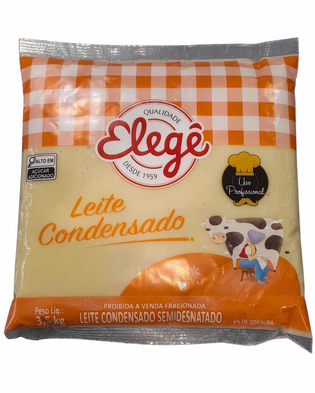Leite Condensado Elegê bag 3,5kg